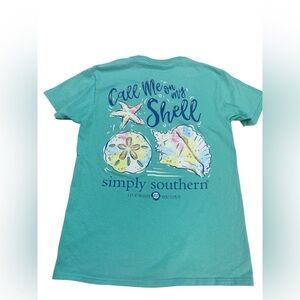 Simply Southern Aqua Seashell Graphic Tee